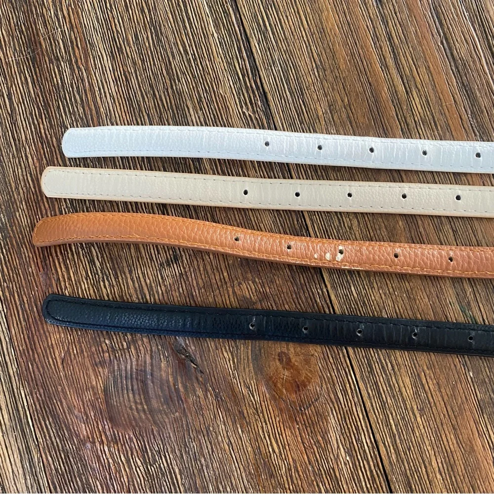 Set of girls faux leather belts